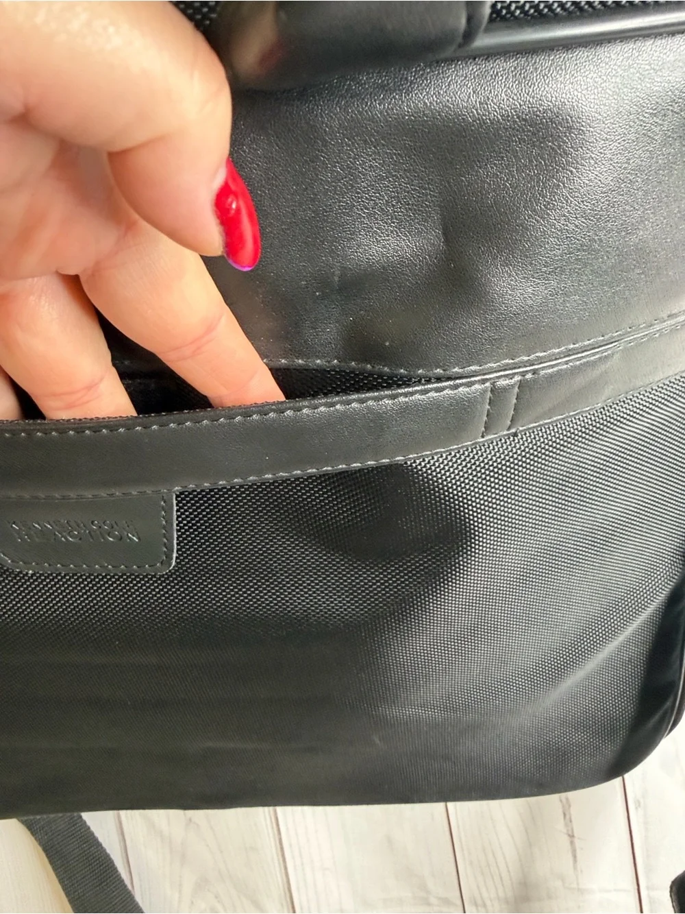 Kenneth Cole Black Business Briefcase with Shoulder Strap R-Tech